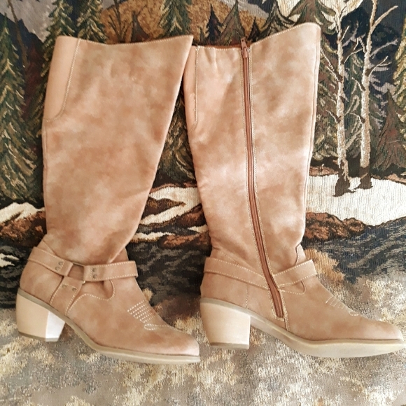 Rough Hewn Shoes - Rough Hewn Galena Tall Distressed Riding Boots Size 8M